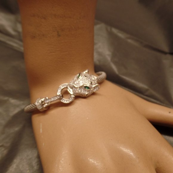 Tiara Jewelry - Tiara Leopard Head SS 9.25 CZ Bracelet BNWT